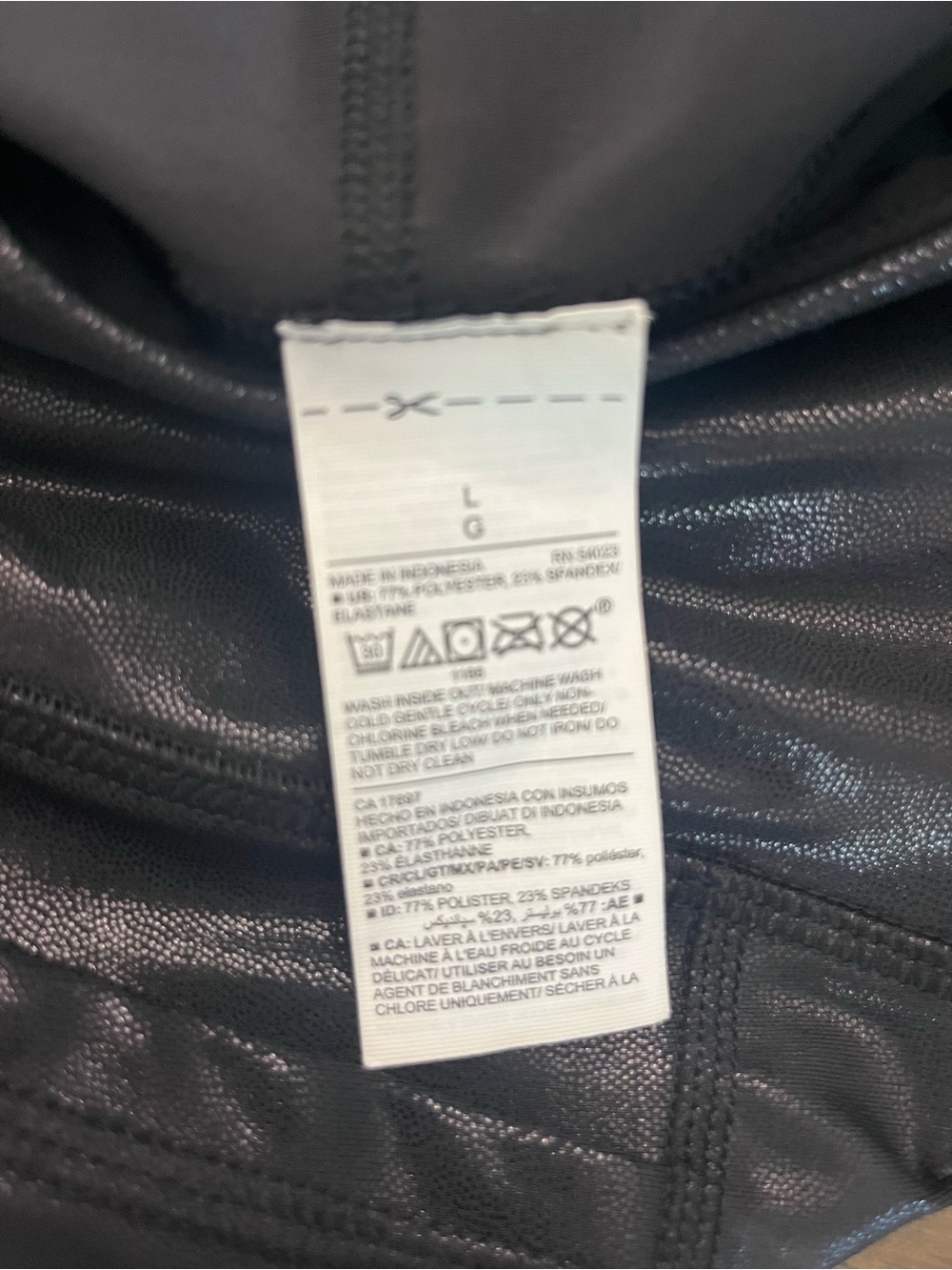 Old Navy Active Powersoft High Rise Leggings with Pockets Black Ankle Sz L NWT - Picture 6 of 6